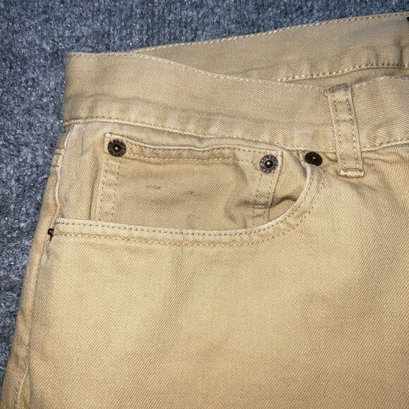 J.CREW Jeans Mens Size 36 Tan Denim THE DRIGGS Straight - Picture 3 of 11